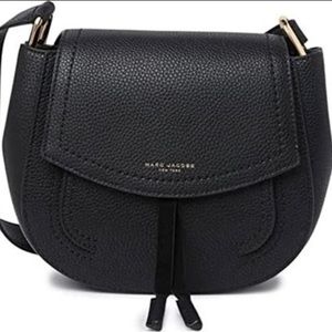 MARC JACOBS MAVERICK BLACK LEATHER GOLD HARDWARE WOMEN'S SADDLE BAG H102L01SP21